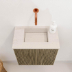 Mondiaz JOYA-DLUX 40cm toiletmeubel - kleur Dusk - Wastafel FAYE positie Midden Zonder kraangat kleur Meli. SW1425799