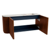 Mondiaz JOYA-DLUX Meuble de salle de bains 91,6cm - arrondi gauche couleur Ruby - Vasque FAYE position Droite Sans trou de robinet couleur Frappe SW1423505