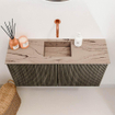 Mondiaz JOYA-DLUX 80cm toiletmeubel - kleur Shadow - Wastafel FAYE positie Midden Zonder kraangat kleur Arena. SW1424818