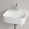 Villeroy & Boch Finion lave-mains 1 trou de robinet 43x39cm - ceramic+ avec trop-plein dissimulé blanc SW106452