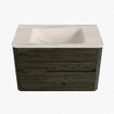 Mondiaz CIRO-DLUX Ensemble de meubles de salle de bains - 80x45x50cm - Plan vasque solid surface Meli - 1 vasque au milieu - sans trous de robinet - 2 tiroirs - Shadow SW1532383