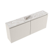 MONDIAZ TURE-DLUX Meuble toilette - 120cm - Linen - EDEN - vasque Glace - position centrale - 1 trou de robinet SW1103386