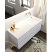 Mondiaz VICA ensemble de meuble de salle de bain - 120cm - meuble sous-vasque cale - 2 tiroirs - lavabo moon droite - sans trou de robinet - miroir LED - version XL 60cm haut SW1097769