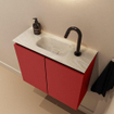 MONDIAZ TURE-DLUX Meuble de toilette 60 cm Fire. Lavabo EDEN Ostra position milieu. Avec 1 trou de robinet. SW1104809