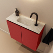 MONDIAZ TURE-DLUX Meuble toilette - 60cm - Fire - EDEN - vasque Ostra - position centrale - 1 trou de robinet SW1104809
