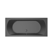 Xenz Lagoon Duobad - 180x80x53 - afvoer Midden - acryl - ebony SW103184