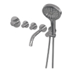 BRAUER Chrome Edition Badkraan Inbouw - douchegarnituur - 20cm uitloop - inclusief inbouwdeel - 3 gladde knoppen - handdouche rond 3 standen - chroom SW398014