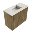 Mondiaz JOYA-DLUX 50cm toiletmeubel - kleur Dusk - Wastafel FAYE positie Links Zonder kraangat kleur Ostra. SW1423397