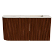Mondiaz JOYA-DLUX Meuble de toilette 81,6 cm - arrondi gauche couleur Ruby - Lavabo FAYE position droite Sans trou de robinet couleur Nata SW1425465