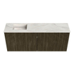 Mondiaz JOYA-DLUX 100cm toiletmeubel - kleur Shadow - Wastafel FAYE positie Links Zonder kraangat kleur Ostra. SW1423030