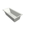 Xenz Kristal Ligbad - 170x75x48 - afvoer Midden - acryl - wit mat SW378451