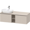 Duravit D-neo Meuble sous vasque 140x55x45.9cm 2 tiroirs Taupe mat SW641413