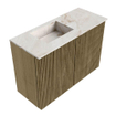 Mondiaz JOYA-DLUX 60cm toiletmeubel - kleur Dusk - Wastafel FAYE positie Links 1 kraangat kleur Frappe. SW1423049