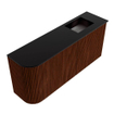 Mondiaz JOYA Meuble de salle de bains - 91,6cm - arrondi gauche couleur Ruby - Vasque FAYE position Droite 1 trou de robinet couleur Urban SW1421841