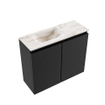 MONDIAZ TURE-DLUX Meuble de toilette 60cm Urban. EDEN lavabo Frappe position gauche. Sans trou de robinet. SW1102613