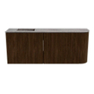 Mondiaz JOYA-DLUX 101.6cm toiletmeubel - ronding rechts kleur Walnut - Wastafel FAYE positie Links 1 kraangat kleur Oza. SW1424596