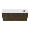 Mondiaz JOYA 100cm toiletmeubel - kleur Shadow - Wastafel FAYE positie Rechts Zonder kraangat kleur Talc. SW1421437