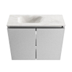 MONDIAZ TURE-DLUX Meuble toilette - 60cm - Plata - EDEN - vasque Ostra - position gauche - sans trou de robinet SW1104978