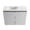 MONDIAZ TURE-DLUX Meuble WC 60 cm Plata. Lavabo EDEN Ostra position gauche. Sans trou de robinet. SW1104978