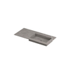 INK Post wastafel - 100x45x1cm - 1 wasbak rechts - 1 kraangat - keramiek Armani grey mat SW693274