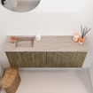Mondiaz JOYA-DLUX 100cm toiletmeubel - kleur Dusk - Wastafel FAYE positie Links 1 kraangat kleur Saba. SW1426068