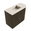 Mondiaz JOYA-DLUX 51.6cm toiletmeubel - ronding rechts kleur Shadow - Wastafel FAYE positie Links 1 kraangat kleur Meli. SW1424901