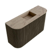 Mondiaz JOYA-DLUX Meuble de salle de bains 73,2cm - arrondi gauche et droite couleur Shadow - Vasque FAYE position Milieu Sans trou de robinet couleur Arena SW1424845