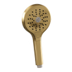BRAUER Gold Edition thermostatische inbouw badkraan - drukknoppen SET 04 - badvulcombinatie - 3 standen handdouche - doucheslang - wandaansluitbocht - goud geborsteld PVD SW925652