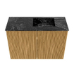 Mondiaz JOYA-DLUX 60cm toiletmeubel - kleur Oak - Wastafel FAYE positie Rechts Zonder kraangat kleur Lava. SW1422042