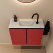 MONDIAZ TURE-DLUX Meuble toilette - 60cm - Fire - EDEN - vasque Opalo - position centrale - 1 trou de robinet SW1104291