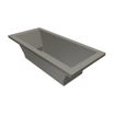 Xenz Society Duobad - 180x80x53 - afvoer Midden - acryl - cement SW103070