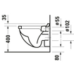 Duravit Philippe Starck 3 Compact wandcloset diepspoel met Wondergliss wit 0314358