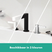 Hansgrohe finoris robinet de lavabo 3 trous 110 pop up plug blanc mat SW651183