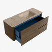 Mondiaz CIRO-DLUX Meuble de salle de bains - 120x45x50cm - Plan vasque solid surface Arena - 1 bassin à droite - 1 trou de robinet - 2 tiroirs - Dusk SW1533075