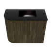 Mondiaz JOYA 51.6cm toiletmeubel - ronding links kleur Shadow - Wastafel FAYE positie Rechts Zonder kraangat kleur Urban. SW1421556