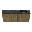 Mondiaz JOYA-DLUX Meuble de salle de bains 101.6cm - arrondi gauche couleur Dusk - Vasque FAYE position Droite 1 trou de robinet couleur Lava SW1423266