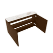 MONDIAZ TURE-DLUX Meuble toilette - 100cm - Rust - EDEN - vasque Frappe - position droite - 1 trou de robinet SW1103025