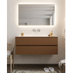 Mondiaz VICA Ensemble de meuble de salle de bain - 120cm - meuble sous-vasque repos - 2 tiroirs - lavabo moon milieu - sans trou de robinet version XL 60cm haut SW1089686