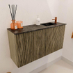 Mondiaz JOYA-DLUX Meuble de toilette 80cm - couleur Dusk - Vasque FAYE position Droite 1 trou de robinet couleur Lava. SW1423249