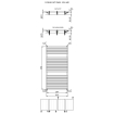 Plieger Florian Nxt designradiator enkel horizontaal 1216x600mm 750W mat wit 7255072