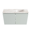 MONDIAZ TURE-DLUX Meuble toilette - 80cm - Greey - EDEN - vasque Frappe - position droite - 1 trou de robinet SW1102804