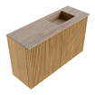 Mondiaz JOYA-DLUX 70cm meuble de salle de bains - couleur Oak - Vasque FAYE position Droite 1 trou de robinet couleur Saba. SW1424190