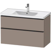 Duravit D-neo Meuble sous vasque 98.4x45.2x62.5cm 2 tiroirs Basalte mat SW641210