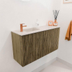 Mondiaz JOYA-DLUX Meuble de toilette 81,6cm - arrondi droit couleur Dusk - Vasque FAYE position Gauche 1 trou de robinet couleur Meli. SW1425850