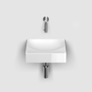 Clou Vale lavabos de toilette en céramique lave-mains 28x19x7cm sans trou de robinet Blanc brillant SW451450