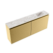 MONDIAZ TURE-DLUX meuble WC 120 cm Oro. EDEN lavabo Glace position à droite. Sans trou de robinet. SW1103450