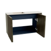 Mondiaz JOYA-DLUX Meuble de salle de bains 71,6cm - arrondi droit couleur Shadow - Vasque FAYE position Gauche 1 trou de robinet couleur Meli SW1424915