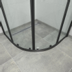 FugaFlow Boutry Quick Fit cabine de douche - quart de rond - 90x90x195cm - verre clair - anti calcaire - noir mat SW999910