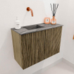 Mondiaz JOYA-DLUX Meuble de salle de bains 60cm - couleur Dusk - Vasque FAYE position Gauche Sans trou de robinet couleur Sombra. SW1426127