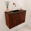 Mondiaz JOYA 60cm meuble de toilette - couleur Ruby - Lavabo FAYE position Milieu Sans trou de robinet couleur Urban SW1421796